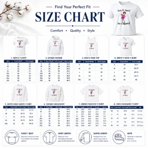Size chart for Good Junie B. Jonesin' For A Cigarette with measurements in inches and cm