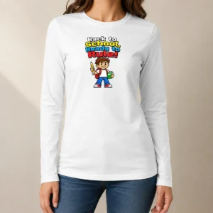 Top Pretty Back To School Pixel Long Sleeve Shirt