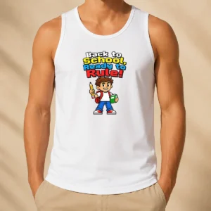 Top Pretty Back To School Pixel Tank Top