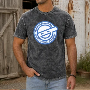 Good Laughing Man Ghost In The Shell I Was One Of Those Moon Nazis I Thought What I'D Do Was Washed T-Shirt