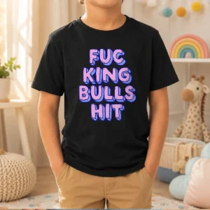 Pretty Awesome Fcking Bullshit Typography Funny Slogan Kids T-Shirt
