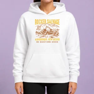 Official Rocker Salvage Call Joe Albuquerque Vintage New Mexico hoodie in black with front graphic print