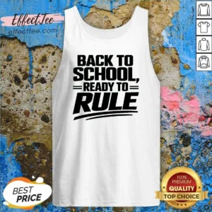 Nice Back To School Ready To Rule Line Art For Students Tank Top