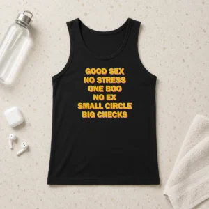 Good Nice Sex No Stress One Boo No Ex Small Circle Big Checks Tank Top