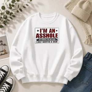 Hot I Am An Asshole Not Running For Anything I Just Wanted A Sign Sweater