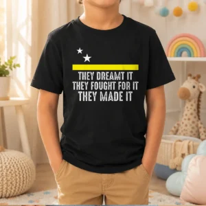 Official Funny Uracao Flag They Dreamed It Fought For It Kids T-Shirt