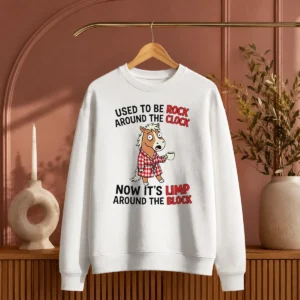 Original Horse Used To Be Rock Around The Clock Now It'S Limp Around The Block Sweater
