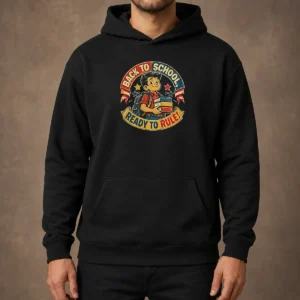 Funny Back To School Ready To Rule Retro Distressed Hoodie