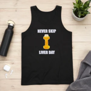 Pretty Top Never Skip Liver Day Beer X Dumbbell Gym Tank Top