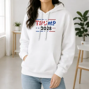 Pretty Trump 2028 Patriotic Stars And Stripes Hoodie