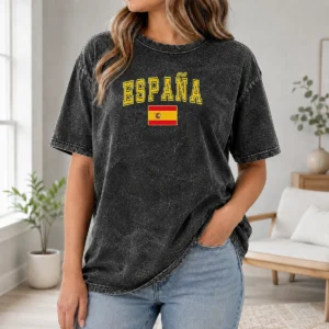 Original Espana Spain Flag Washed T-Shirt