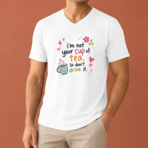 Funny Im Not Your Cup Of Tea So Dont Drink It V-Neck Shirt