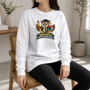 Official Back To School Owl Mascot Squad Long Sleeve Shirt