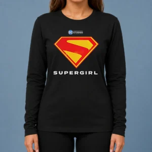 Awesome Supergirl DC Studios Logo Long Sleeve Shirt