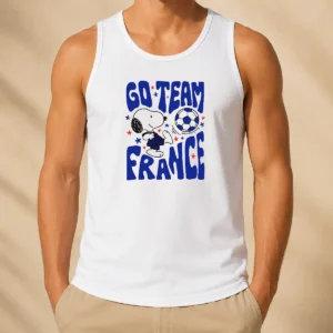 Top Snoopy France Go Team France World Cup 2026 Tank Top