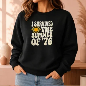 Pretty I Survived The Summer Of 1976 Retro Sweater