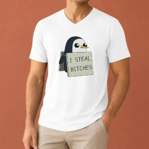Good Hot Gunter The Penguin I Steal Bitches Adventure Time V-Neck Shirt