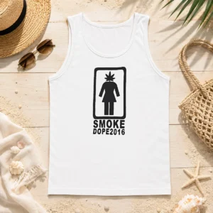 Hot Funny Smoke Dope 2016 Weed Leaf Girl Logo Marijuana Tank Top