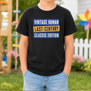 Premium Vintage Human Last Century Classic Edition Kids T-Shirt