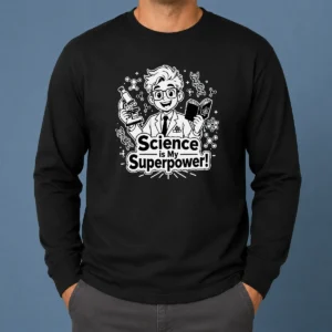 Hot Science Is My Superpower Line Art Long Sleeve Shirt