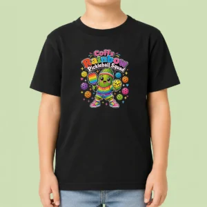 Awesome Coffs Rainbow Pickleball Squad Kawaii Kids T-Shirt