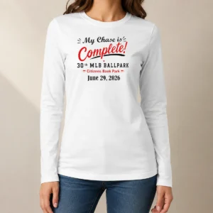 Premium Brandon Vickrey Wearing My Chase Is Complete 30th Ballpark Long Sleeve Shirt