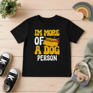 Pretty Hotdog Lover I'M More A Dog Person Kids T-Shirt