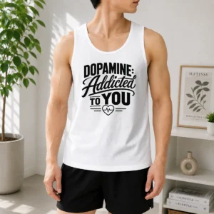 Pretty Dopamine Addicted To You Line Art Romance Tank Top