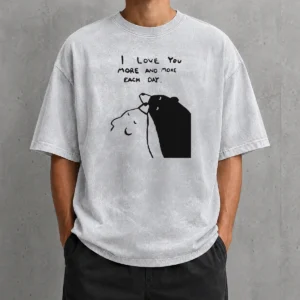 Premium I Love You More And More Each Day Washed T-Shirt