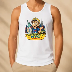 Nice Official NYC Trip Survivor Vector Slogan Tank Top