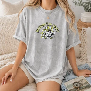 Pretty Washington Spirit Mascot Soccer Ball Character Washed T-Shirt