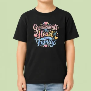 Awesome Grandparents Day Heart Of Our Family Watercolor Kids T-Shirt