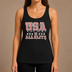 Nice Premium USA Is All Elite AEW Wrestling Promotional Logo Tank Top
