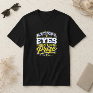 Premium Pretty Back To School Motivational Vector Students V-Neck Shirt
