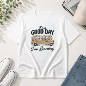 Funny It'S A Good Day For Learning School Bus Animals