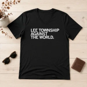 Awesome Lee Township Against The World Local Community V-Neck Shirt