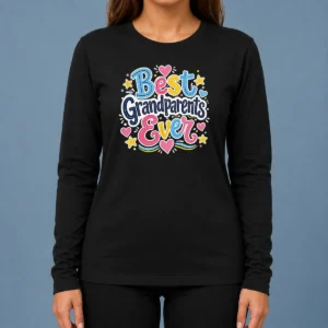 Awesome Best Grandparents Ever Doodle Long Sleeve Shirt