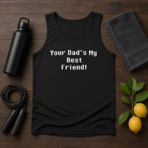 Hot Your Dad'S My Best Friend Slogan Funny Quote Tank Top