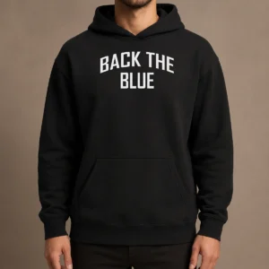 Awesome Back The Blue Police Officer Support Hoodie