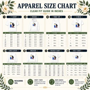 Size chart for Awesome Space Exploration Cosmos Series 1961 Retro Poster with measurements in inches and centimeters