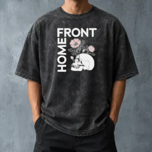 Good Official Homefront Skull Flowers Washed T-Shirt