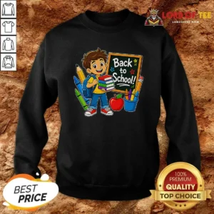 Pretty Excited Student Back To School Vector Sweatshirt