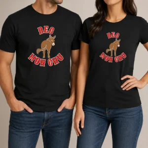 Pretty Donkey Bec Mon Chu t shirt featuring a colorful donkey graphic on a soft cotton tee