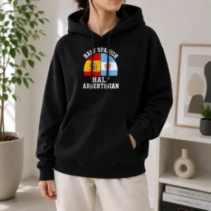Official Half Spanish Half Argentinian Flags Hoodie