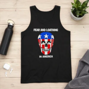 Nice Top Fear And Loathing In America Skull Swastika Eyes Tank Top