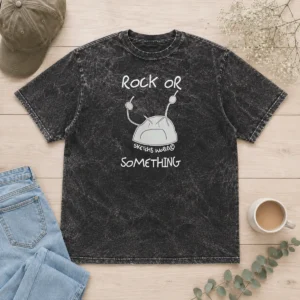 Awesome Rock Or Something Sketchs World Angry Rock Washed T-Shirt