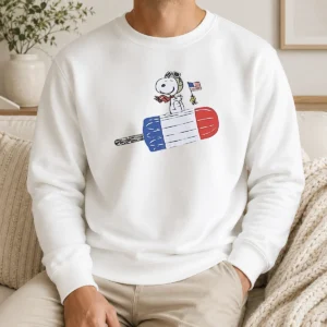Nice Hot Snoopy And Woodstock Fourth Of July Patriotic Rocket Pop ICE Cream Parody Sweater