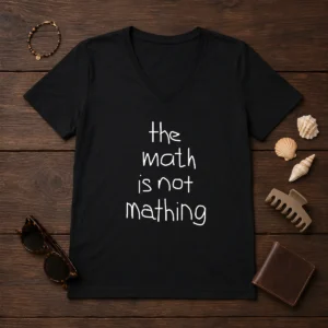 Funny The Math Is Not Mathing V-Neck Shirt