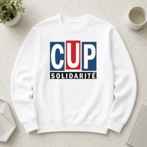 Nice Happy CUP Solidarity Red White Blue Logo Sweater
