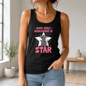 Awesome Nice Rat Humor Gift Rats Spelt Backwards Is Star Tank Top